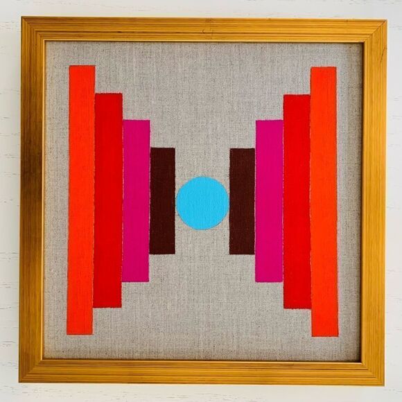 Norwegian Hand Painted Linen Canvas Wall Art - Picture 2 of 6